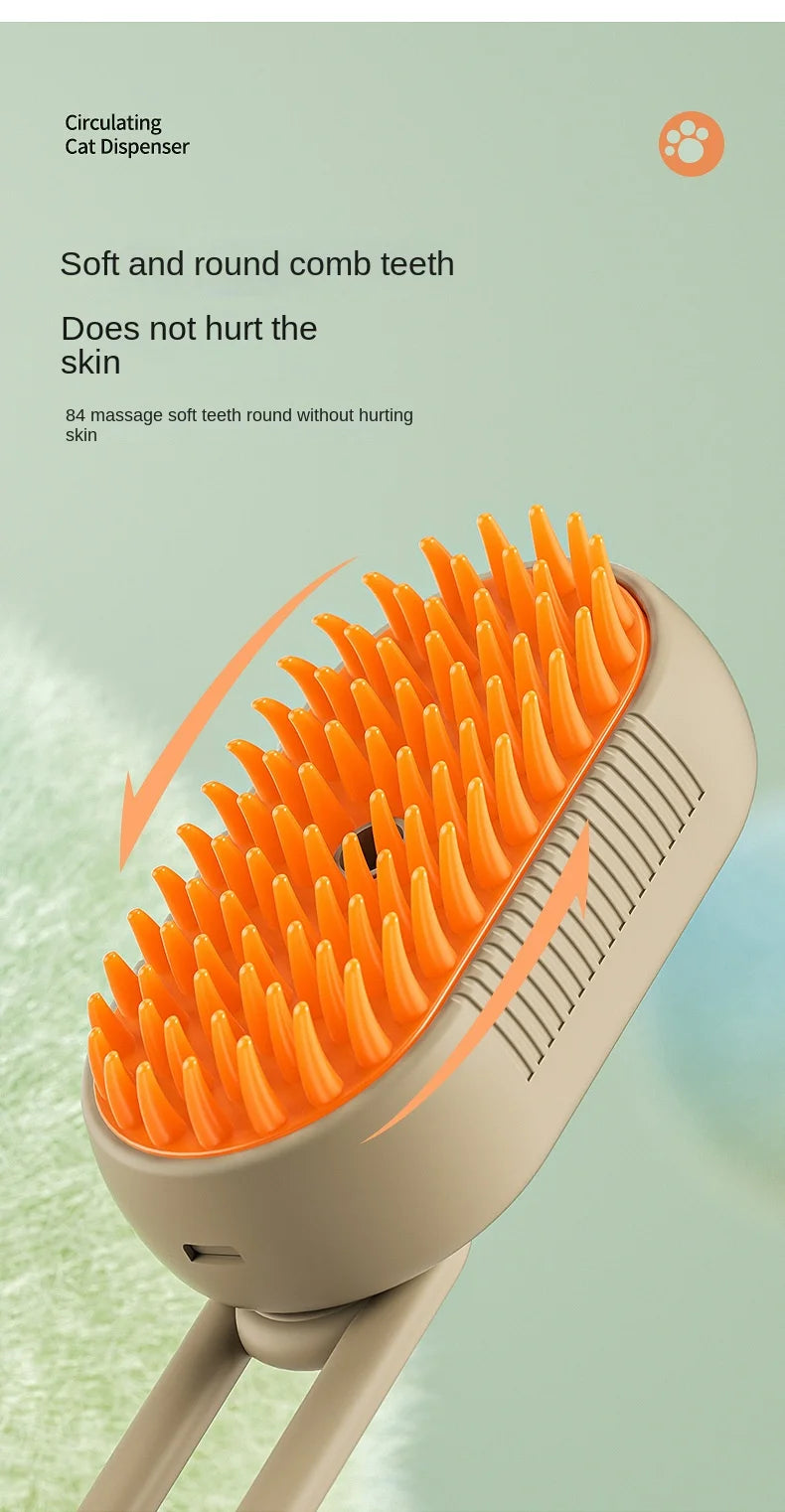 Cat and Dog Steam Brush Spray Hair Brush Comb