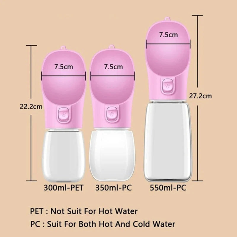 Portable Dog Water Bottle For Small Large Dogs Cat Outdoor