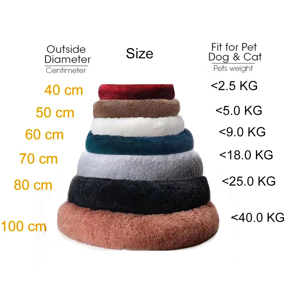 Bed for Dogs Donut Big Large Round Basket Plush Beds