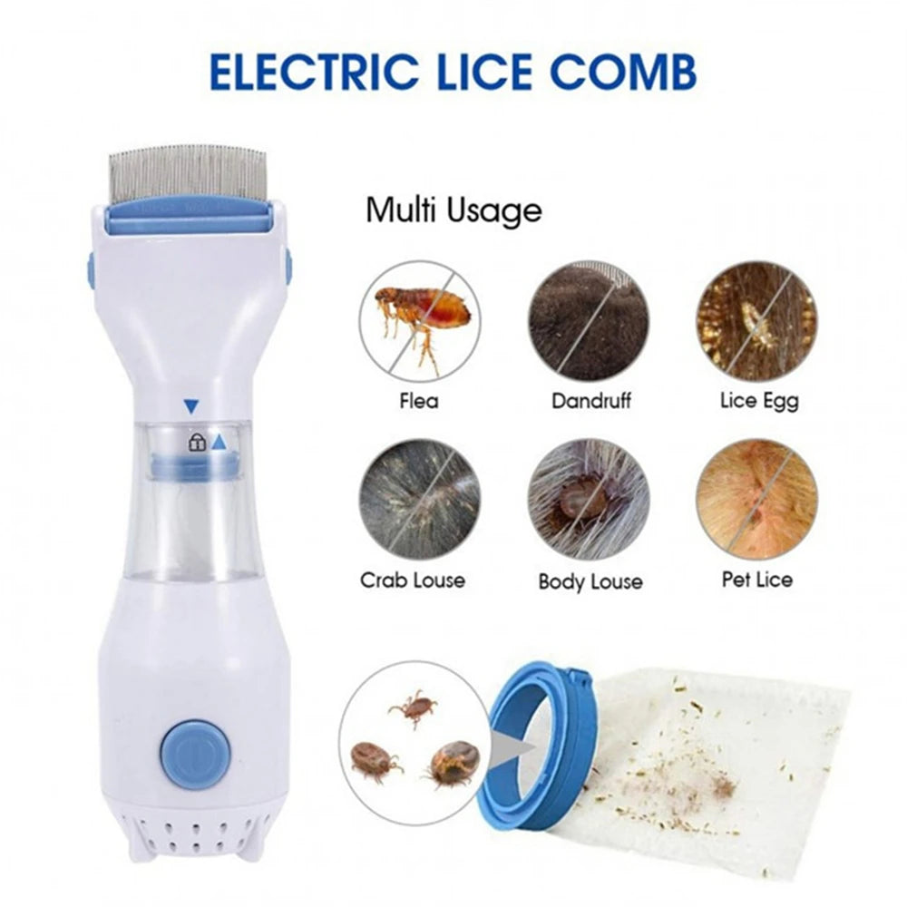 Electric Lice Grabber Multifunctional Physical Flea Removal Cats and Dogs