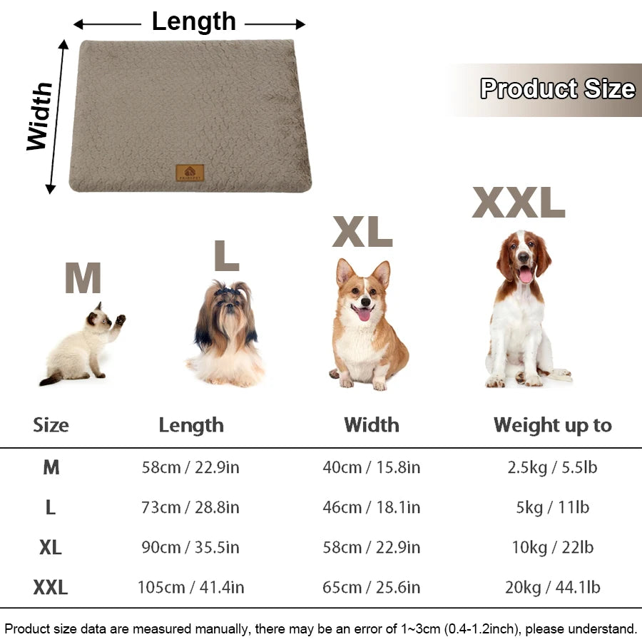 Short Plush Removable Washable Pet Bed,