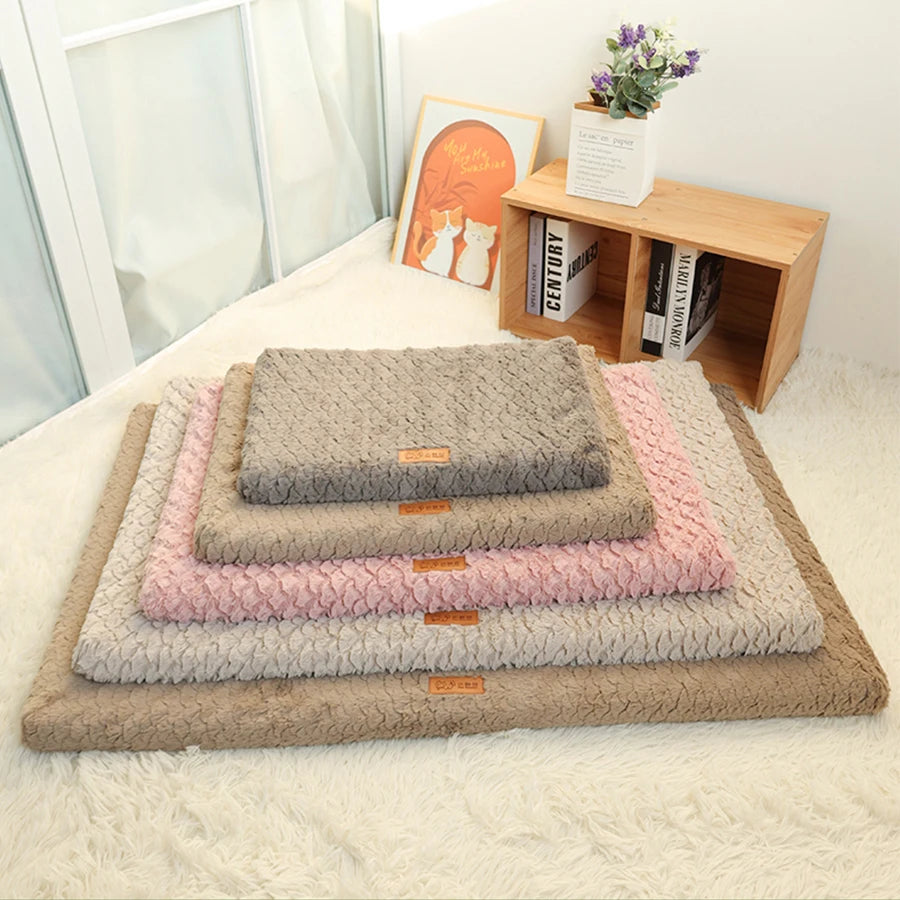 Short Plush Removable Washable Pet Bed,