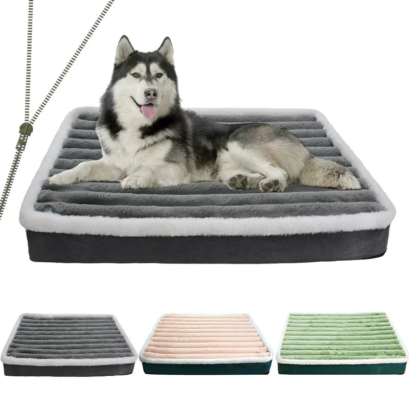 Dog Bed Mat with Zipper Remolvable Pet Mattress Washable