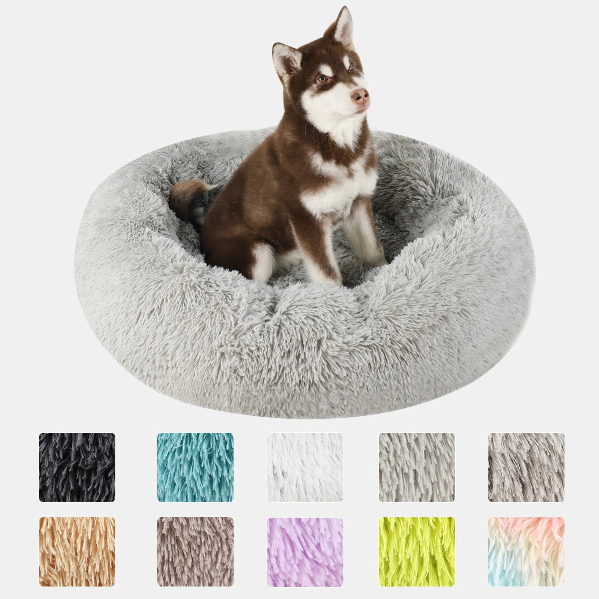 Bed for Dogs Donut Big Large Round Basket Plush Beds