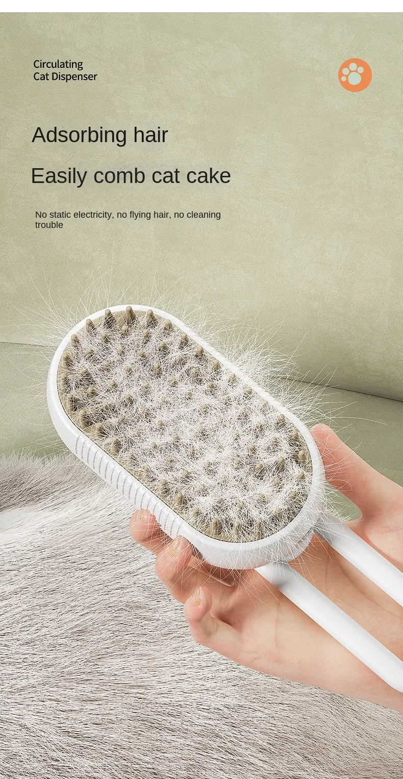 Cat and Dog Steam Brush Spray Hair Brush Comb