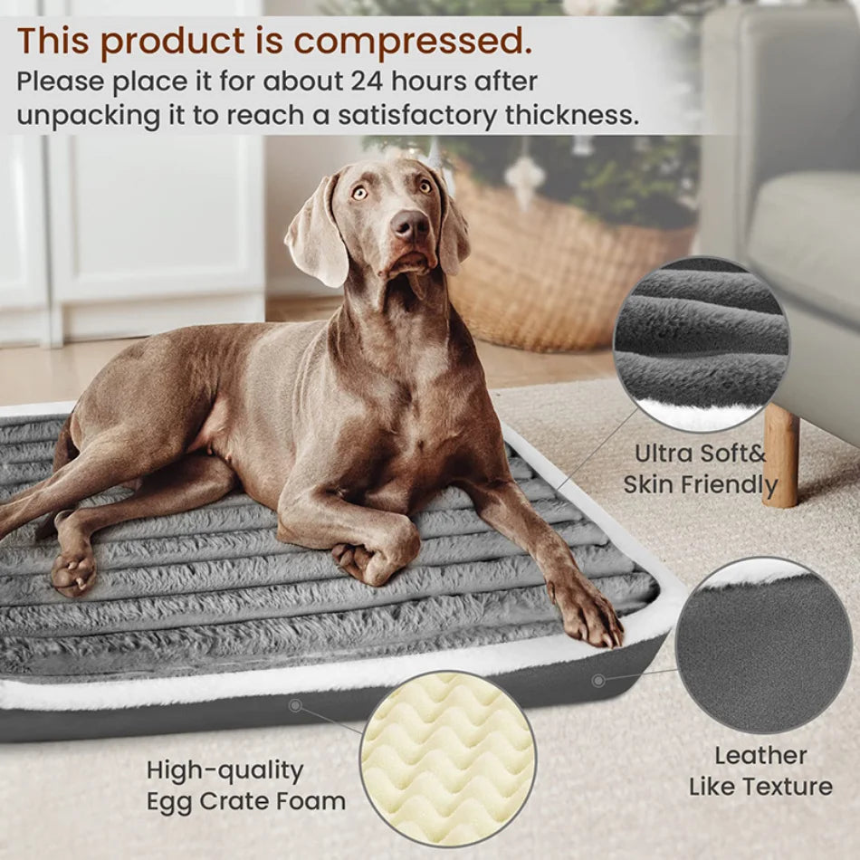 Dog Bed Mat with Zipper Remolvable Pet Mattress Washable