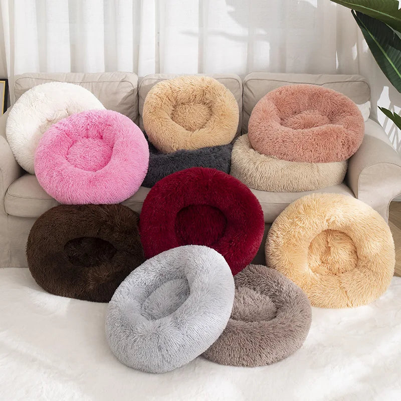 Bed for Dogs Donut Big Large Round Basket Plush Beds