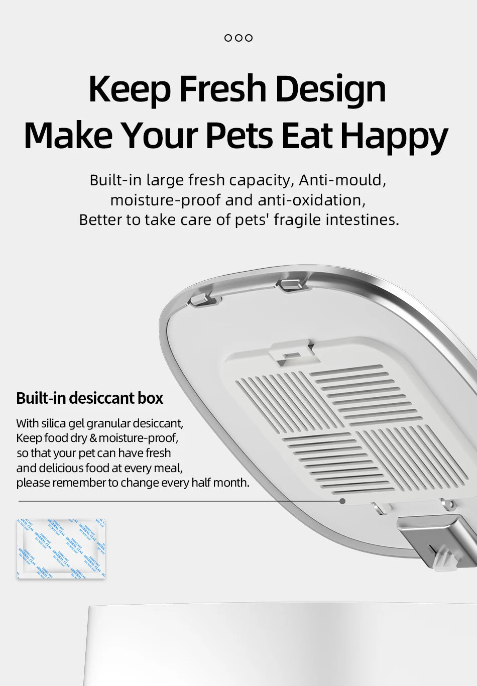 ROJECO Automatic Cat Feeder Double Bowl