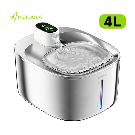 APETDOLA 4L Wireless Cat Water Fountain Auto Sensor