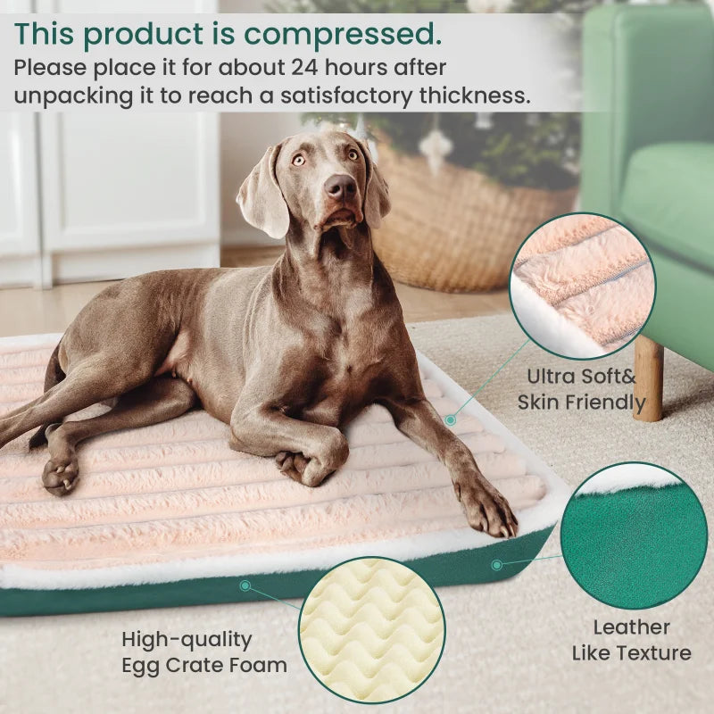 Dog Bed Mat with Zipper Remolvable Pet Mattress Washable