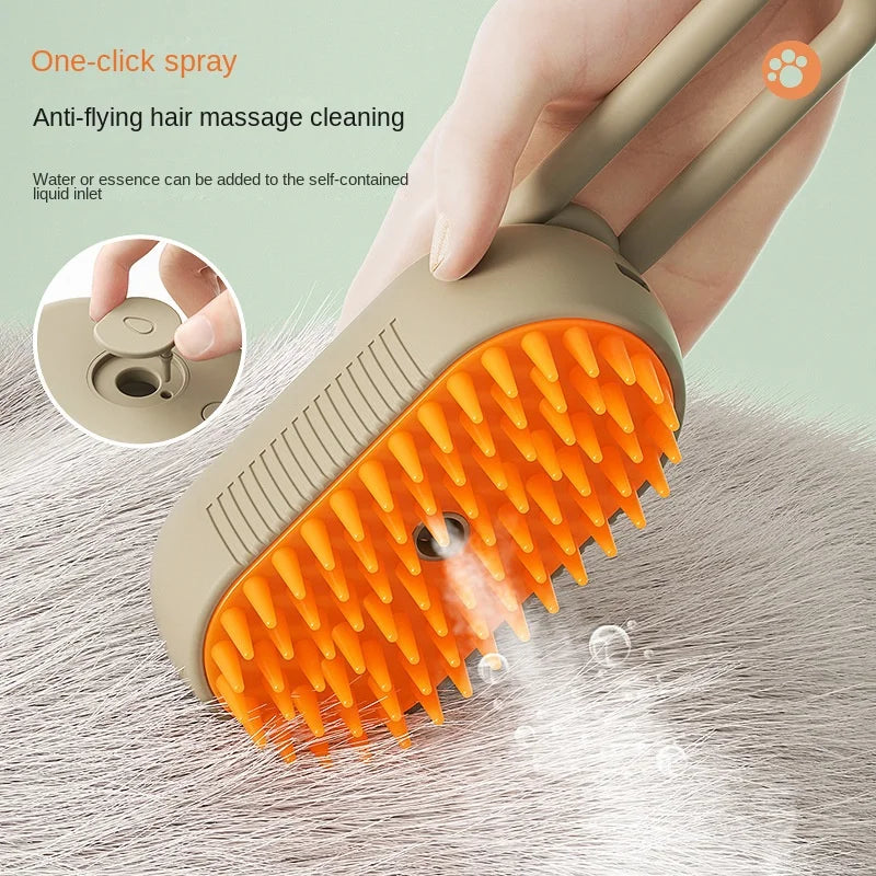 Cat and Dog Steam Brush Spray Hair Brush Comb